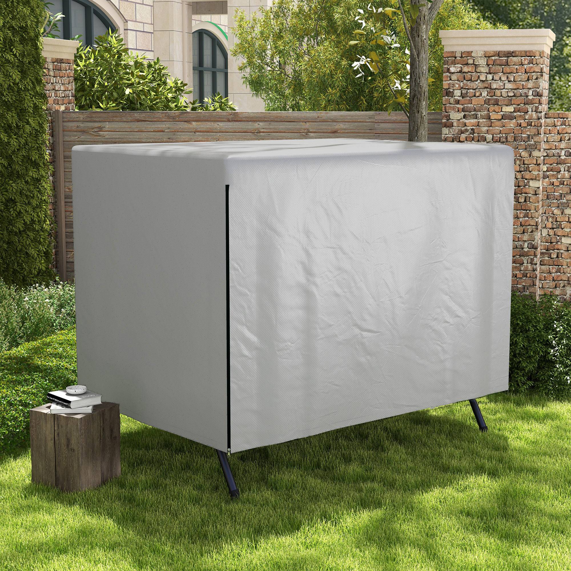 Housse de protection Polyéthylène pour meubles de jardin Imperméable 215x155x150cm Gris - ComfortXL Outdoor Living - Image 4