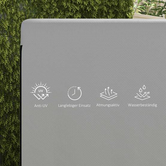 Housse de protection Polyéthylène pour meubles de jardin Imperméable 215x155x150cm Gris - ComfortXL Outdoor Living - Image 6