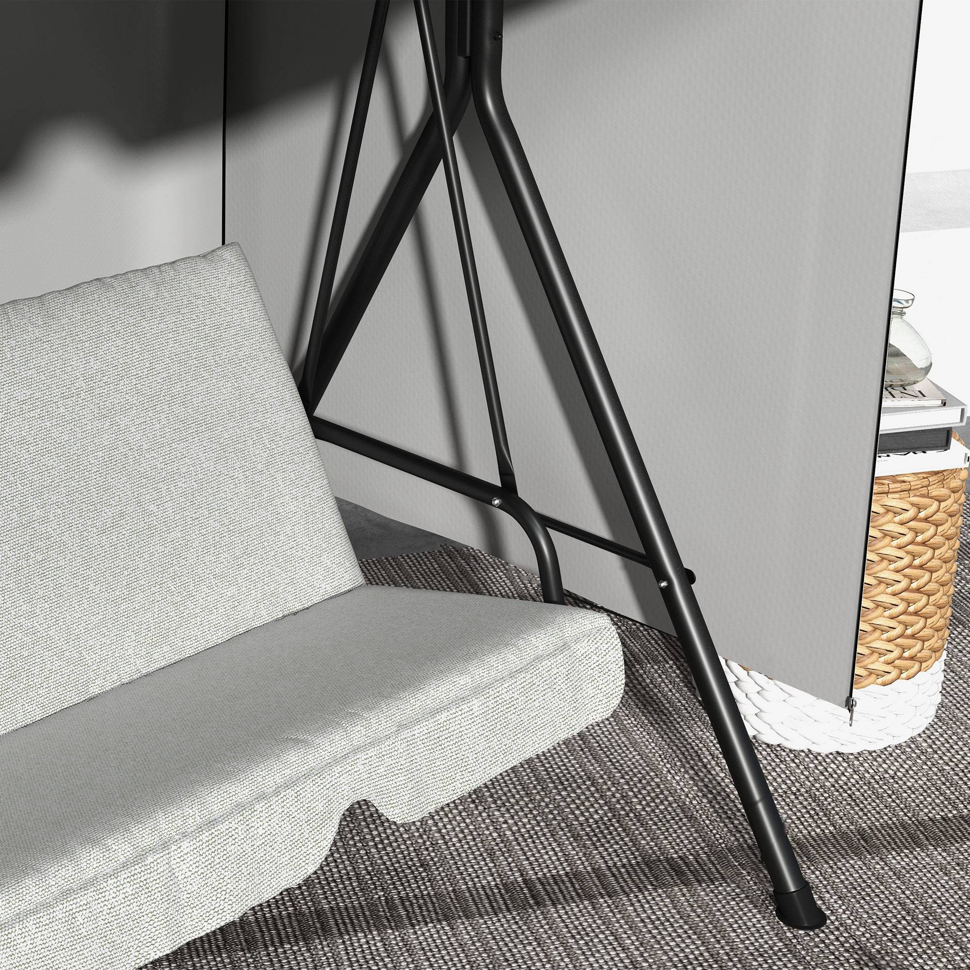 Housse de protection Polyéthylène pour meubles de jardin Imperméable 215x155x150cm Gris - ComfortXL Outdoor Living - Image 8