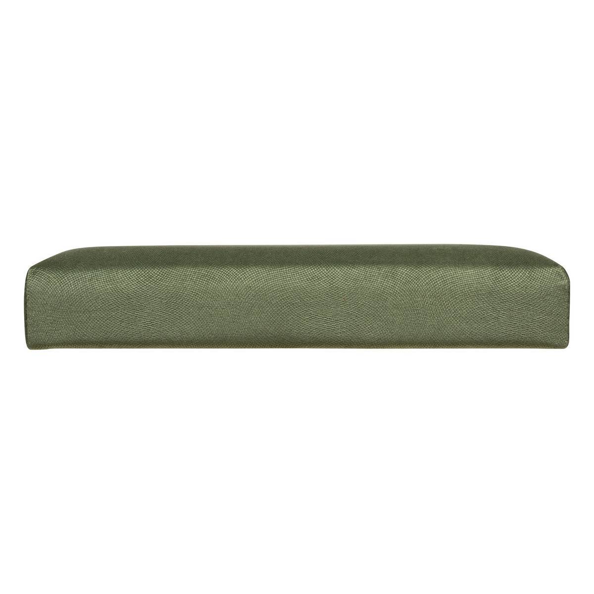 Atmosphera - Pouf pliant "Lilou" en velours 38x38cm vert kaki - Atmosphera Créateur d'intérieur - Image 4