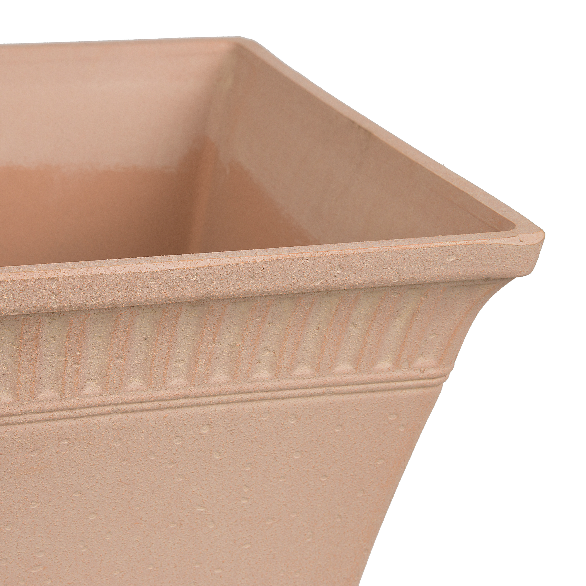 Beliani - Cache-Pots Roses en Pierre et Polyrésine 41 x 41 x 36 cm Pot de Fleurs de Style Ancien pour Extérieur et Intérieur - Imagen 6