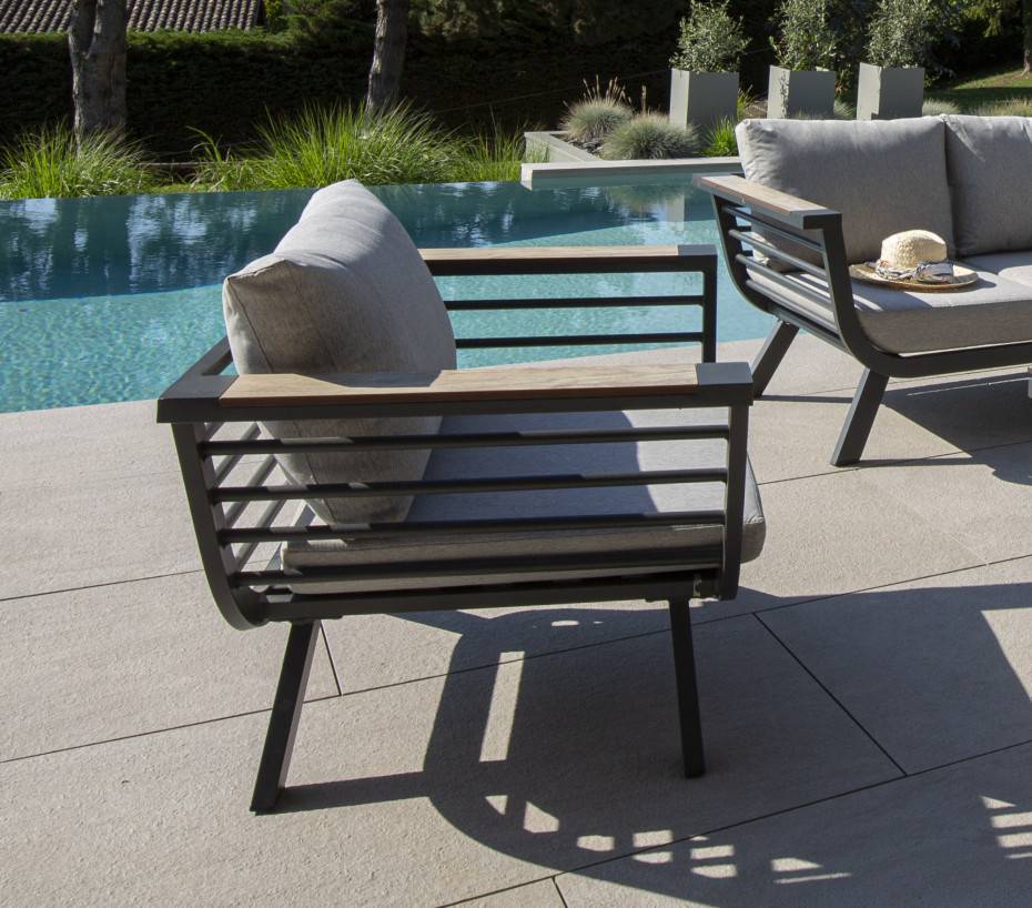 Salon de jardin en aluminium  5 places  CARMEL - Imagen 2