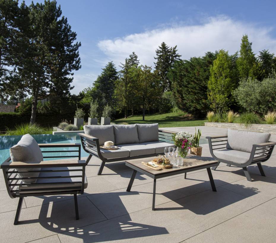 Salon de jardin en aluminium  5 places  CARMEL - Imagen 1