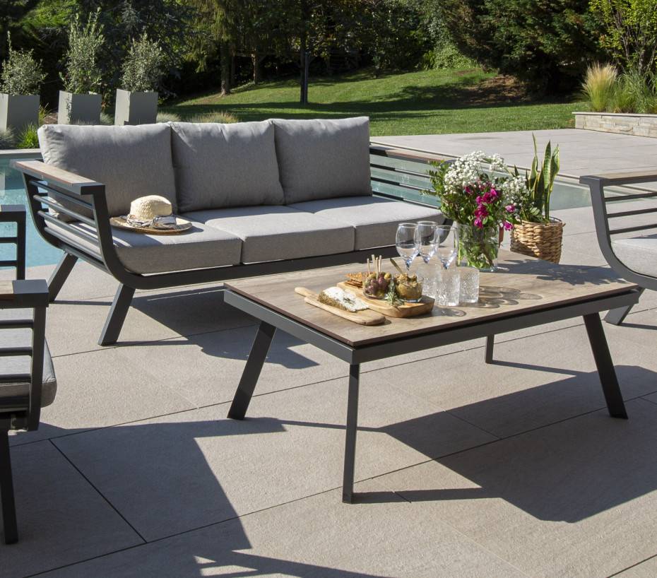 Salon de jardin en aluminium 5 places CARMEL - Imagen 3
