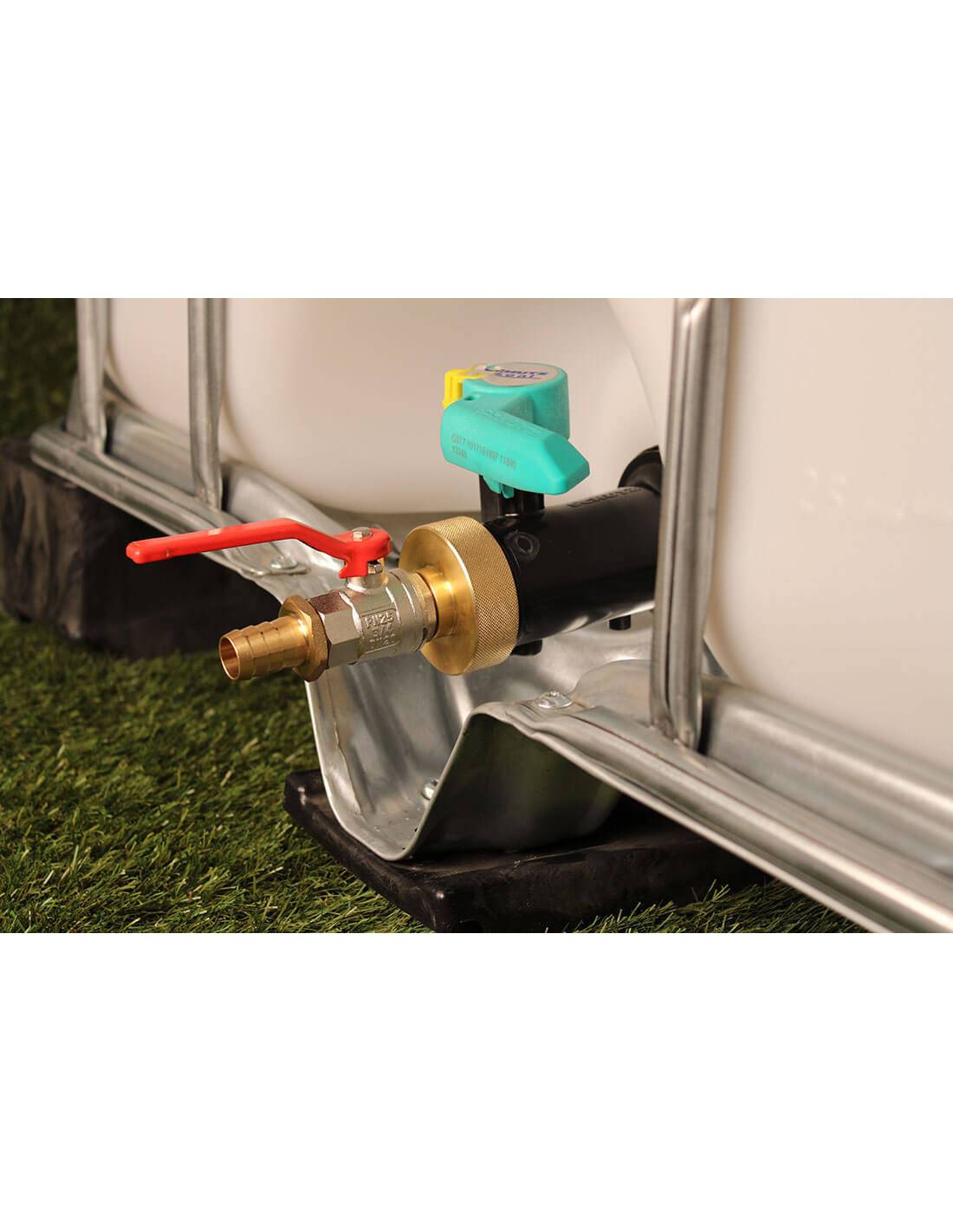 Raccord cuve S60X6 laiton - Vanne laiton + Embout droit 19 mm - Imagen 2