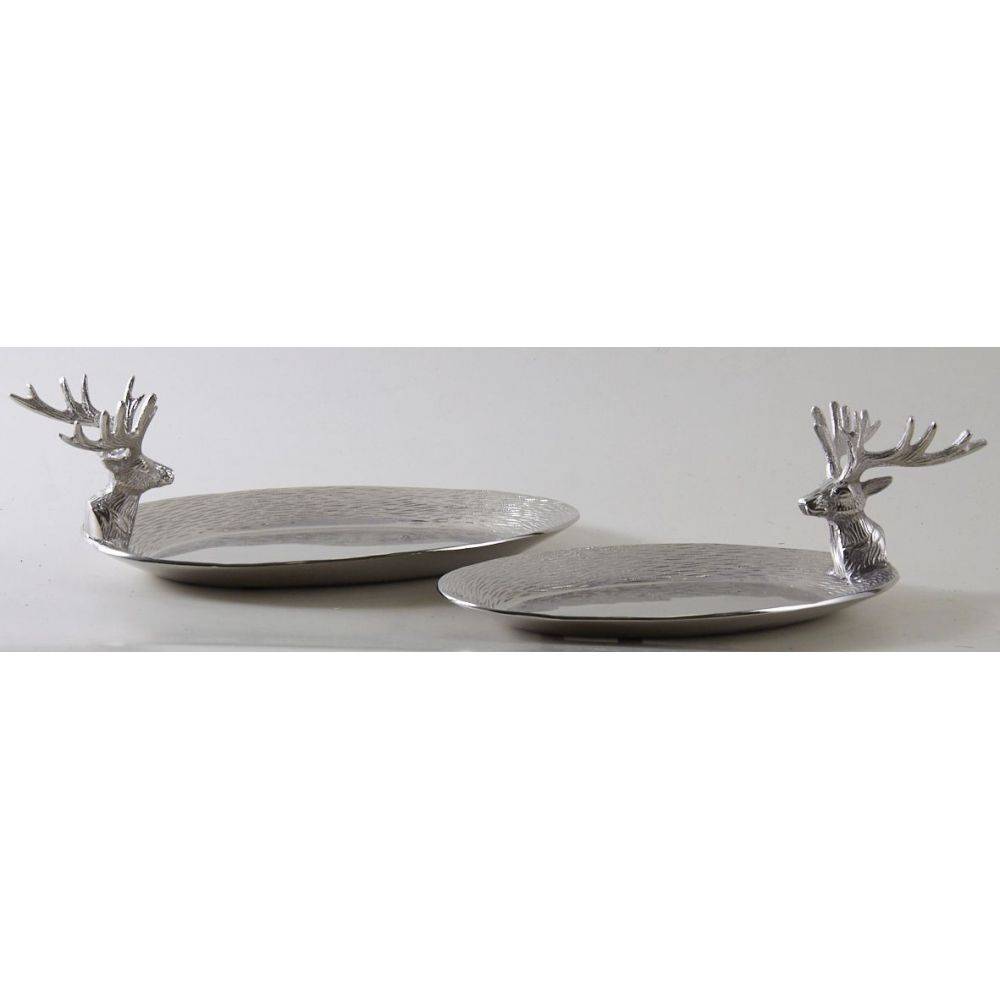 Aubry Gaspard - Plateau ovale tête de cerf (Lot de 2) - Imagen 2