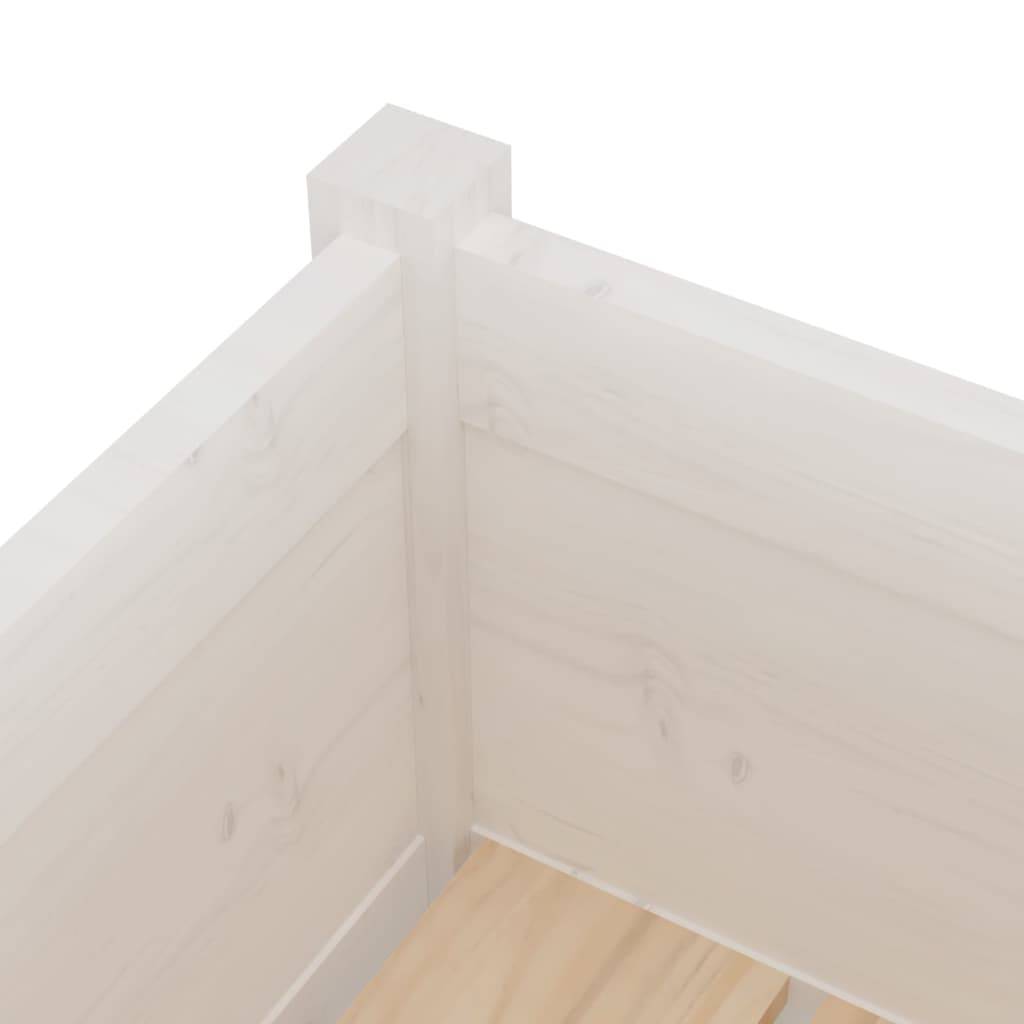 Vidaxl - Jardinières d'extérieur 2 pcs Blanc 31x31x70 cm Bois de pin vidaXL 810782 - Image 4