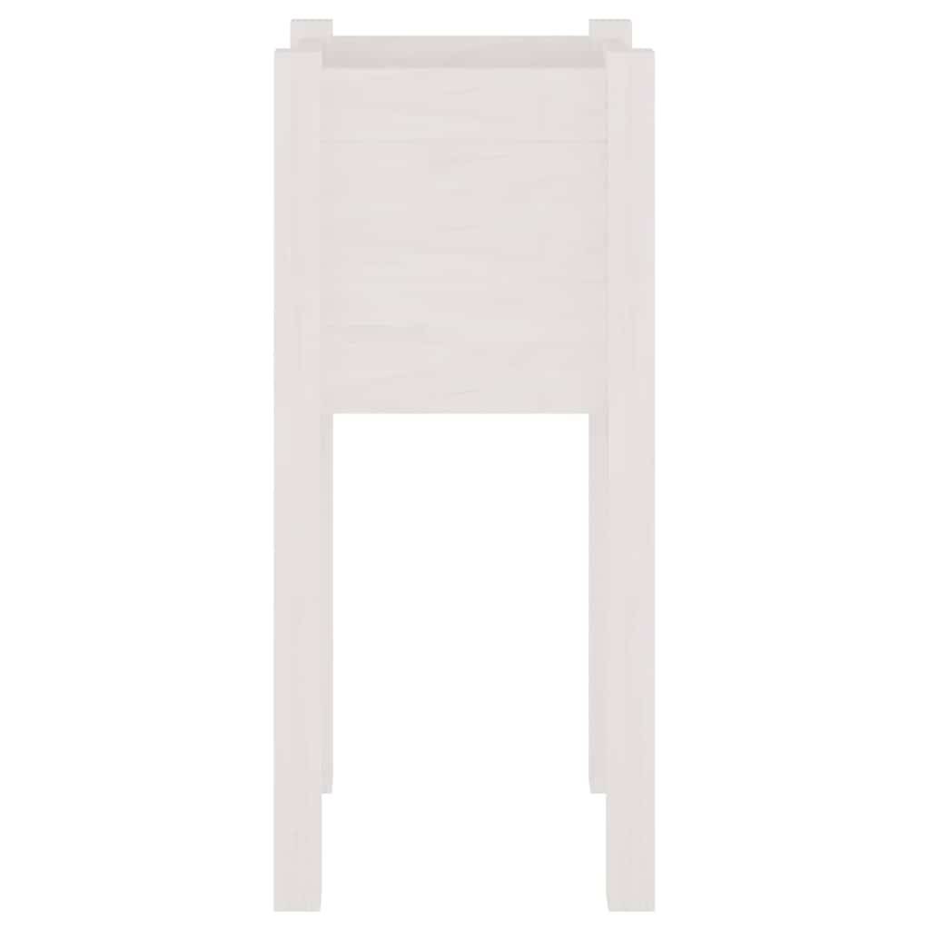 Vidaxl - Jardinières d'extérieur 2 pcs Blanc 31x31x70 cm Bois de pin vidaXL 810782 - Image 6