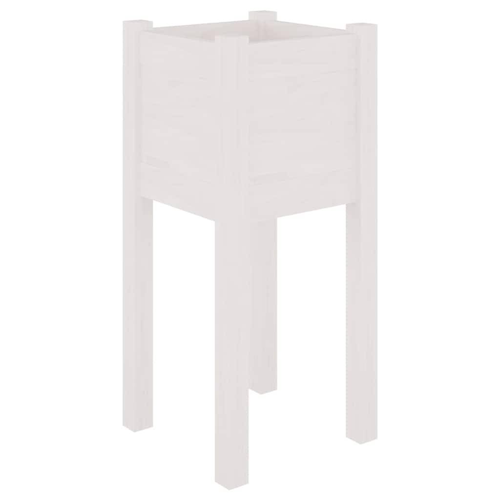 Vidaxl - Jardinières d'extérieur 2 pcs Blanc 31x31x70 cm Bois de pin vidaXL 810782 - Image 5