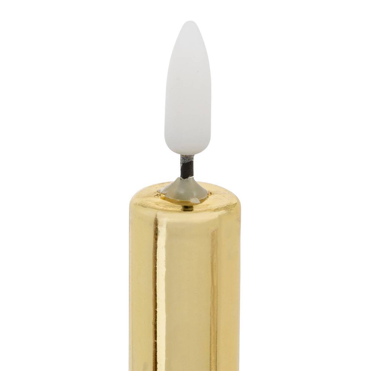 Feeric Christmas - Lot de 2 bougies LED bâton métal doré - Feeric Lights & Christmas - Image 3