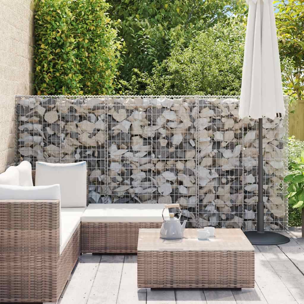 Mur en gabion avec couvercles Acier galvanisé Argenté 300 x 50 x 150 cm - PANGIVO - Image 3