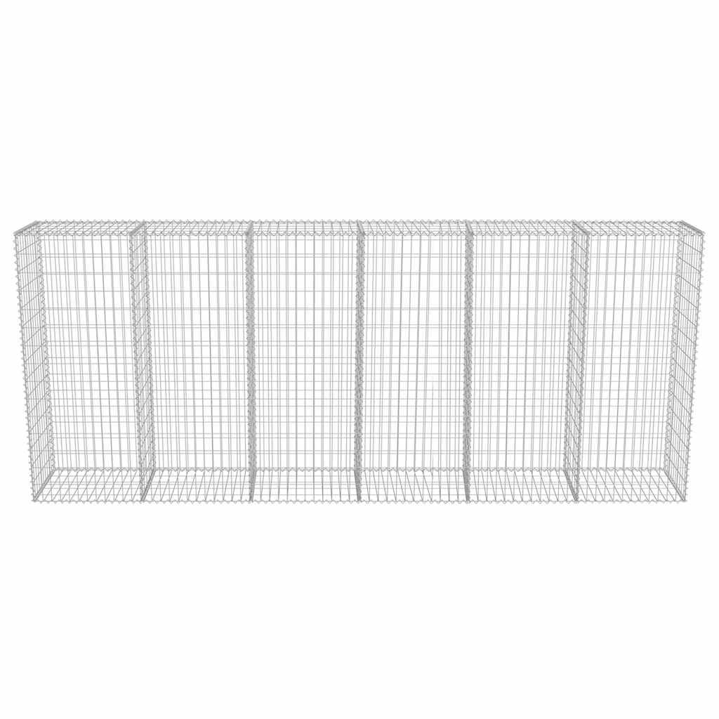 Mur en gabion avec couvercles Acier galvanisé Argenté 300 x 50 x 150 cm - PANGIVO - Image 5