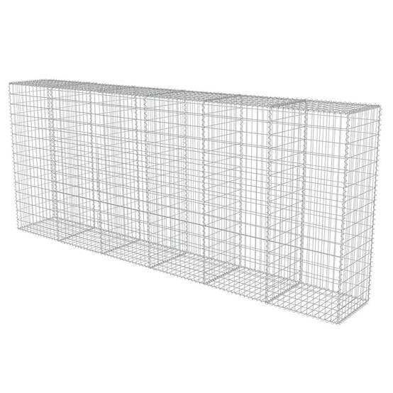 Mur en gabion avec couvercles Acier galvanisé Argenté 300 x 50 x 150 cm - PANGIVO - Image 4
