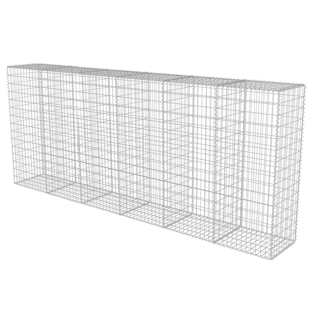 Mur en gabion avec couvercles Acier galvanisé Argenté 300 x 50 x 150 cm - PANGIVO - Image 4
