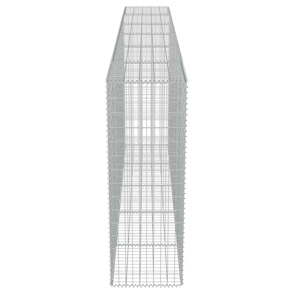Mur en gabion avec couvercles Acier galvanisé Argenté 300 x 50 x 150 cm - PANGIVO - Image 6