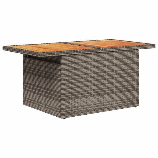 Salon de jardin 8 personnes résine tressée modulable avec table repas ajustable Gris – ComfortXL Outdoor Living - Image 6