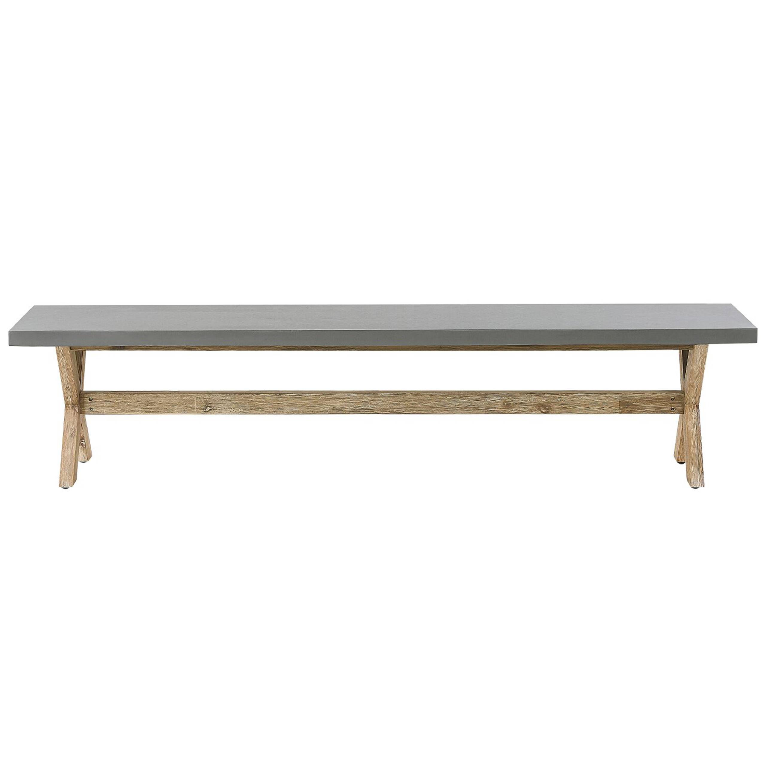 Beliani - Banc, 3 Personnes Fibre-ciment Gris OLBIA - Beliani - Imagen 4