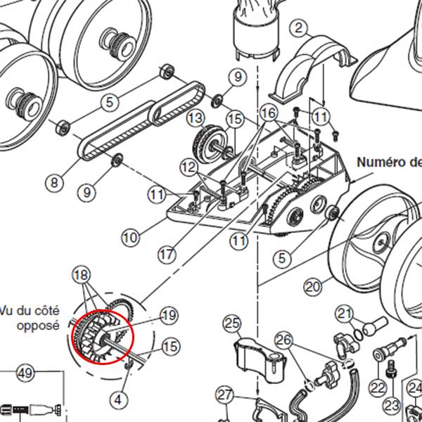 Turbine complète avec roulement pour polaris 380 9-100-1103 Polaris - Image 3