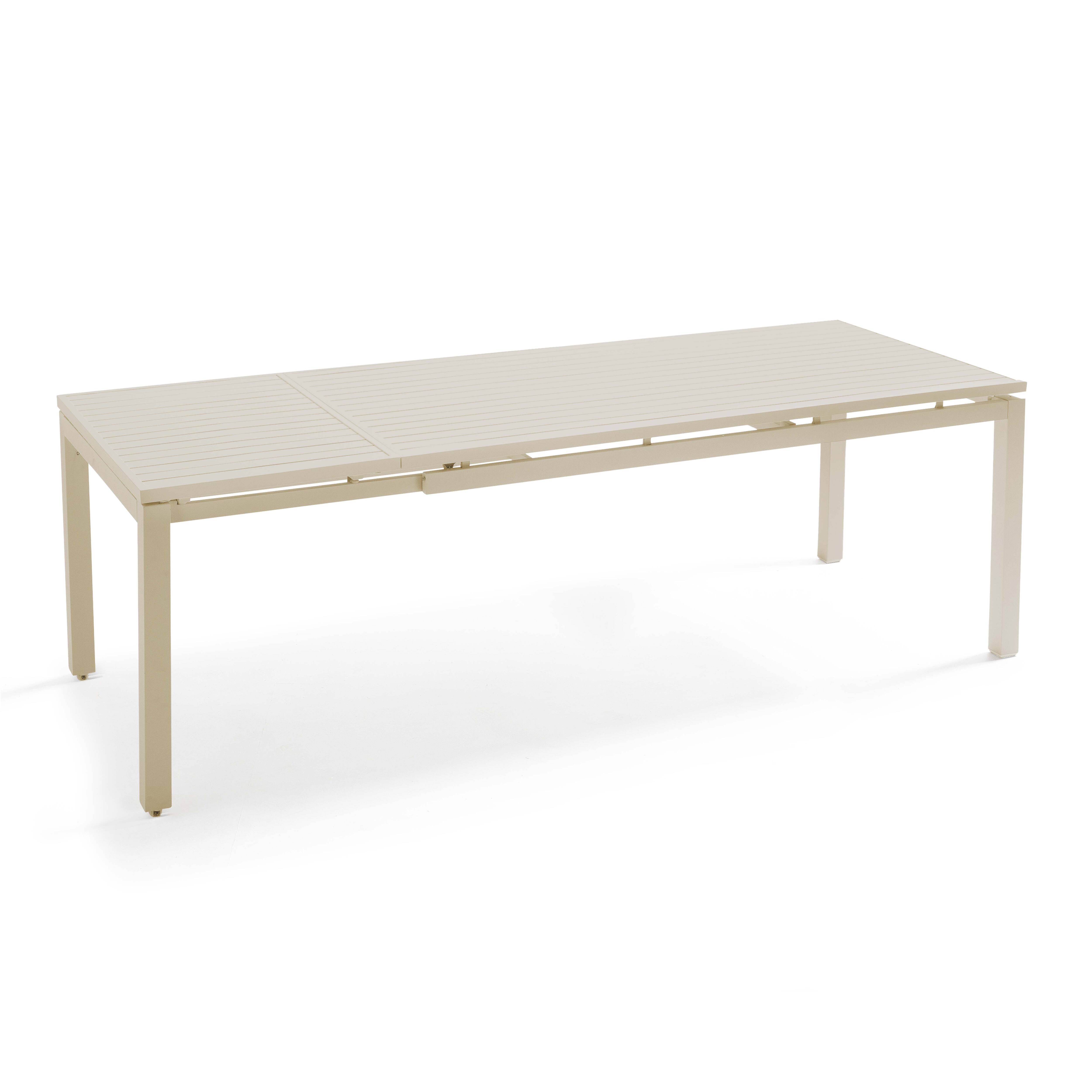 Oviala - Table de jardin extensible en aluminium 8 à 10 places crème Galilée - Oviala - Image 1