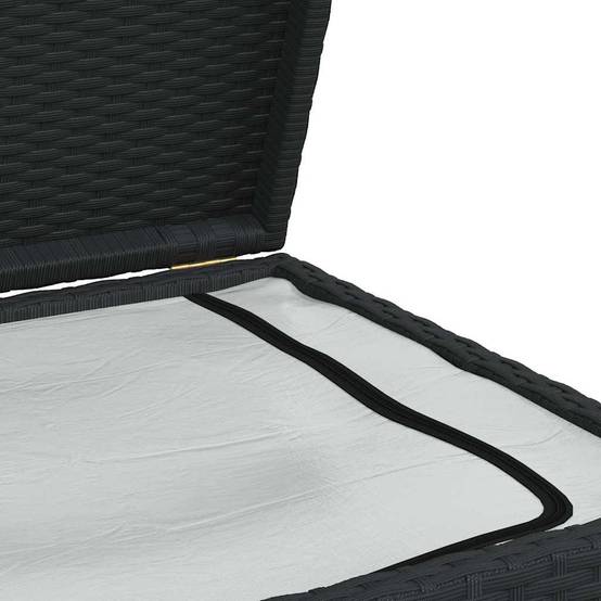 Coffre de Rangement Jardin Résine Tressée Étanche pour Coussins Terrasse Noir 120x50x60 cm – ComfortXL Outdoor Living - Image 10