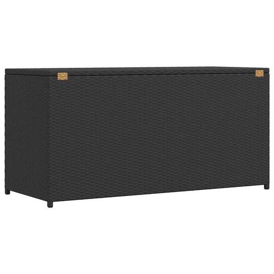 Coffre de Rangement Jardin Résine Tressée Étanche pour Coussins Terrasse Noir 120x50x60 cm – ComfortXL Outdoor Living - Image 8