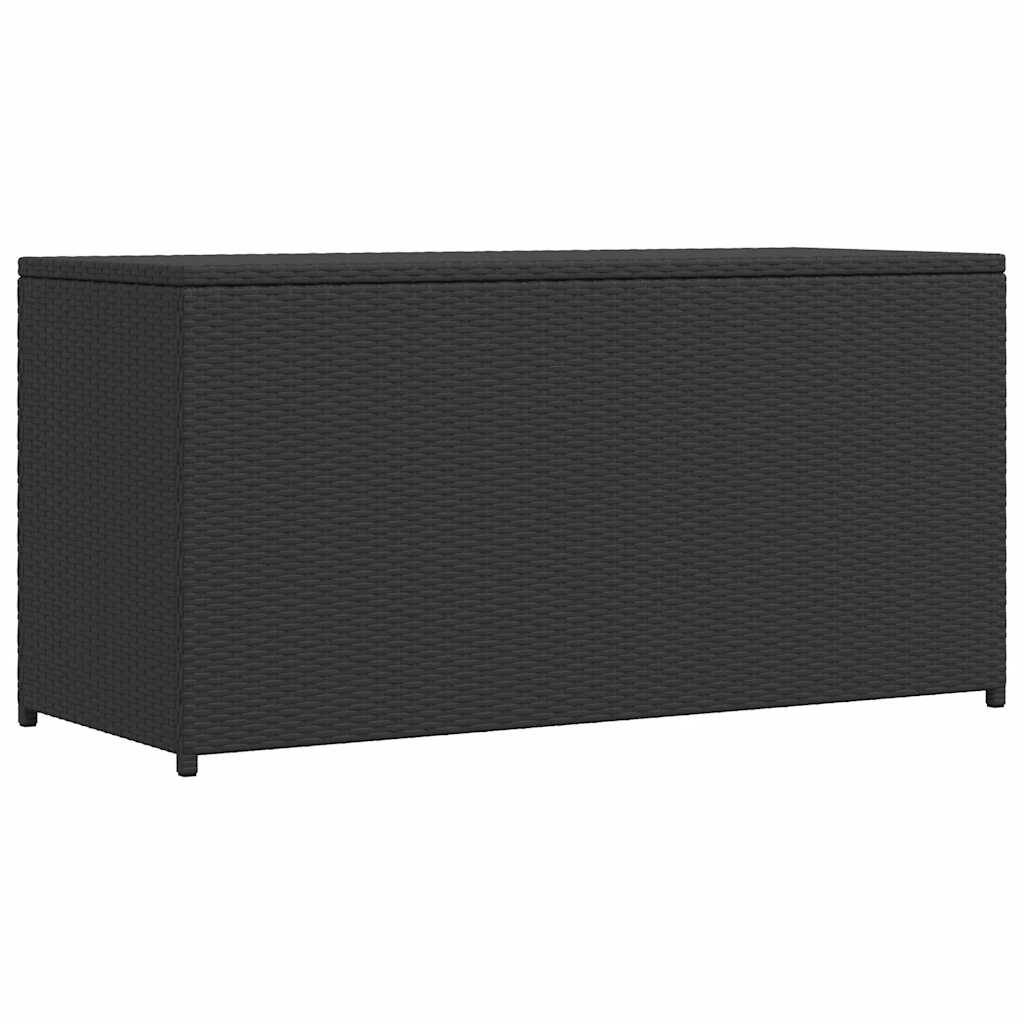 Coffre de Rangement Jardin Résine Tressée Étanche pour Coussins Terrasse Noir 120x50x60 cm – ComfortXL Outdoor Living - Image 1