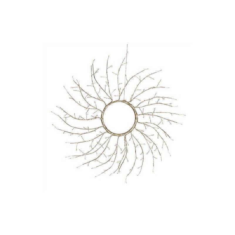 Lotti - Couronne de Noël lumineuse Champagne Tiglio ø45cm avec 160 Micro LED IP44 - Image 2