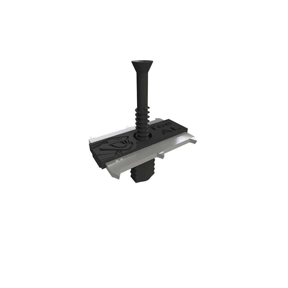 Decklinea - Clip Terrasse Bois COBRA TEE-AL - 90 clips + Vis 4x40mm - Pour Lames Rainurée Bois et Bois Composite - Facile à Poser & Resistant - Imagen 1