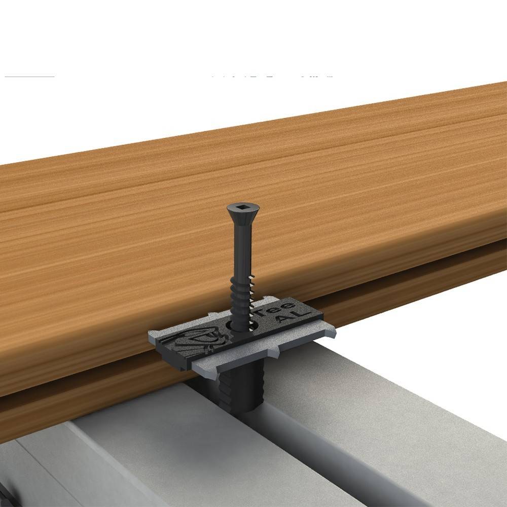 Decklinea - Clip Terrasse Bois COBRA TEE-AL - 90 clips + Vis 4x40mm - Pour Lames Rainurée Bois et Bois Composite - Facile à Poser & Resistant - Imagen 3