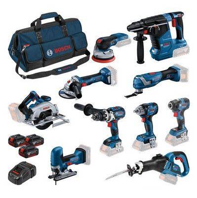 Bosch - 10 ToolKit 18V - 10 machines - BOSCH - avec 3 batterie 18V 5.0Ah Li-Ion - chargeur - sac de transport - 0615A5004G - Imagen 1