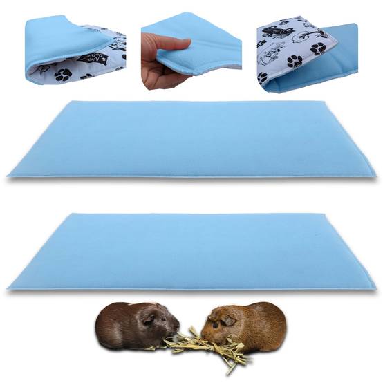 Lot de 2 - Tapis pour Cochon d'inde et Lapin en Polaire 70 x 35 cm - Polaire Absorbant, Lavable en Machine, Economique - Neo Solvo - Image 1