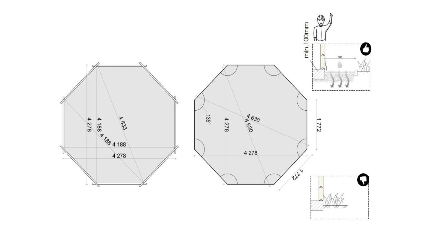 Altanka - Piscine en bois 4,71x4,72 - H.1,20 m - avec filtration - BAS753OSP - Imagen 7