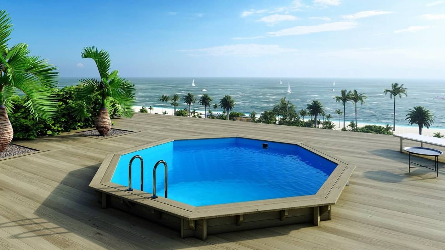 Altanka - Piscine en bois 4,71x4,72 - H.1,20 m - avec filtration - BAS753OSP - Imagen 2