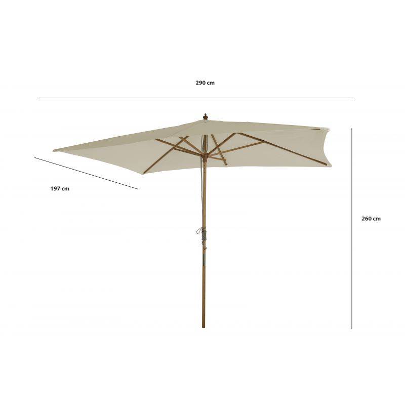 Beau Rivage - Parasol droit HOANI rectangulaire 3x2m - toile beige clair Beau Rivage - Imagen 3