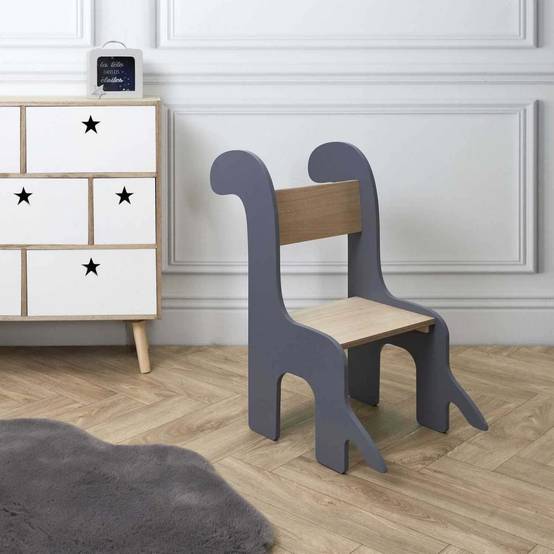 The Home Deco Kids - Chaise enfant en bois Animal Dino - Image 2