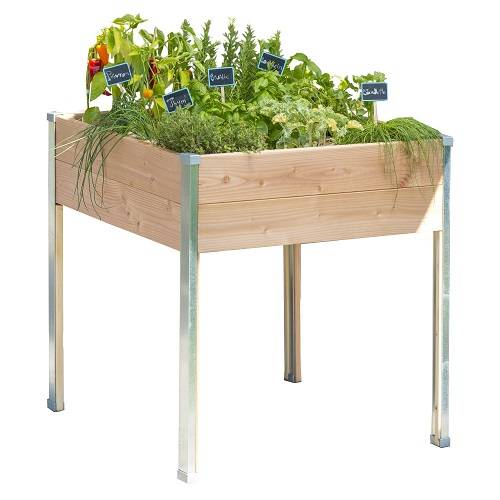 Mon Petit Potager - Bac potager sur pieds Design - Bois Douglas non traité - 80 x 75 x H80cm - mon PETIT POTAGER - Image 1