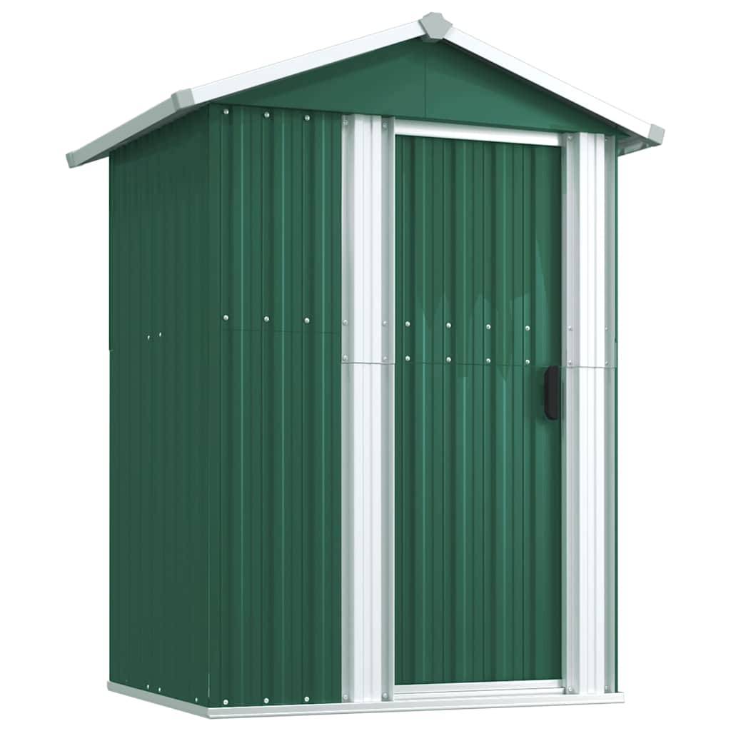 PANGIVO - Abri de jardin avec porte coulissante - Acier galvanisé - Vert 126x97,5x177 cm - Surface au sol 1,02m² - PANGIVO - Image 1