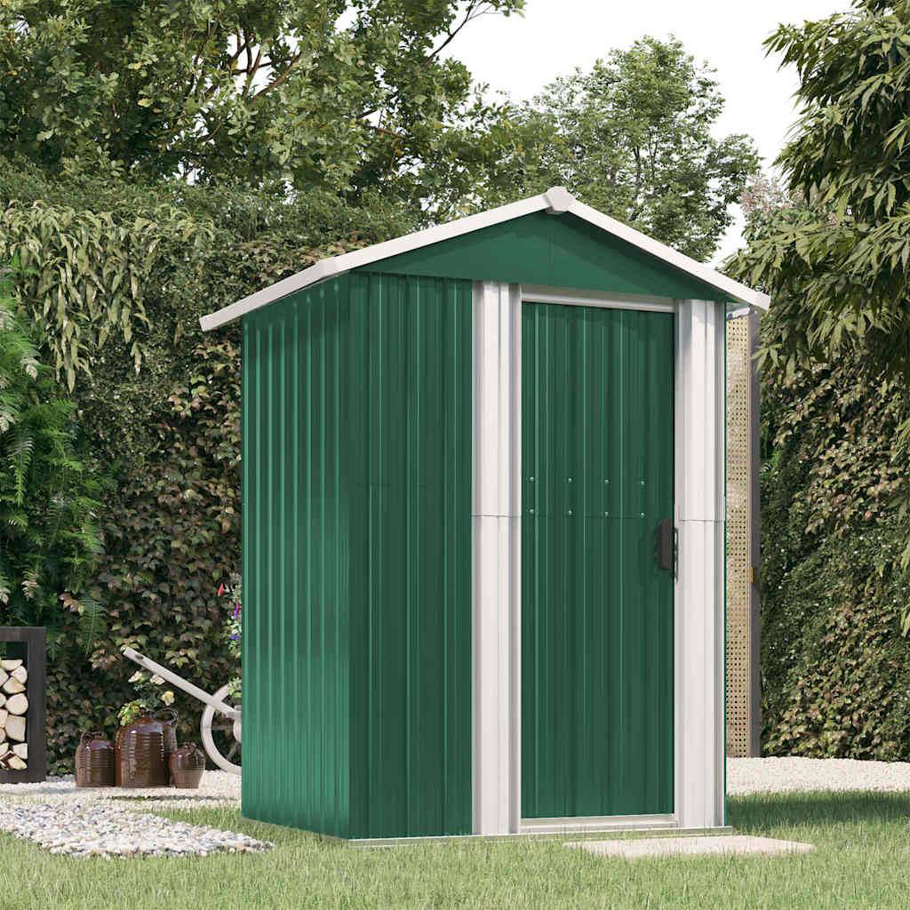 PANGIVO - Abri de jardin avec porte coulissante - Acier galvanisé - Vert 126x97,5x177 cm - Surface au sol 1,02m² - PANGIVO - Image 2