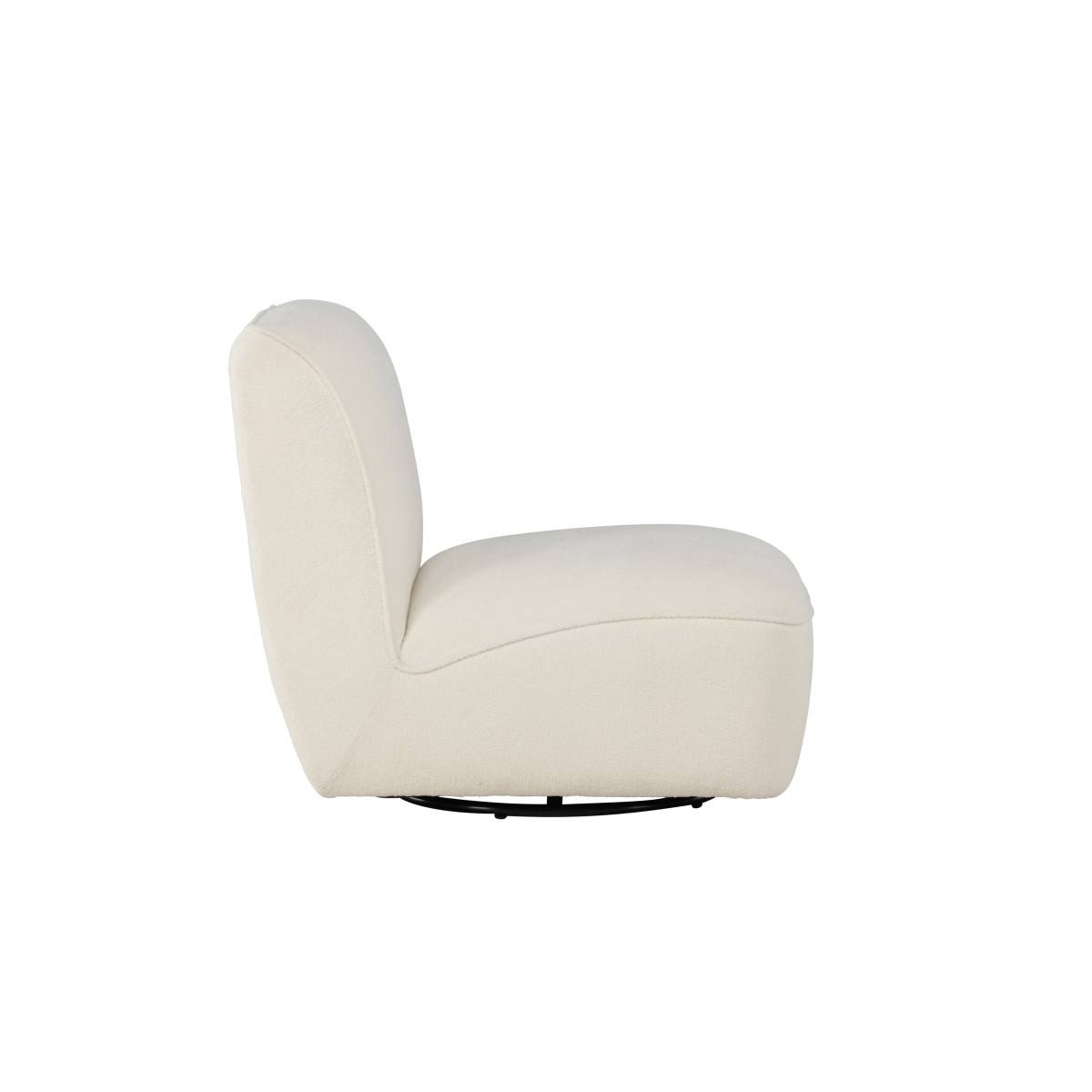 Paris Prix - Fauteuil Design en Tissu Bouclette "My" 88cm Blanc - Image 3