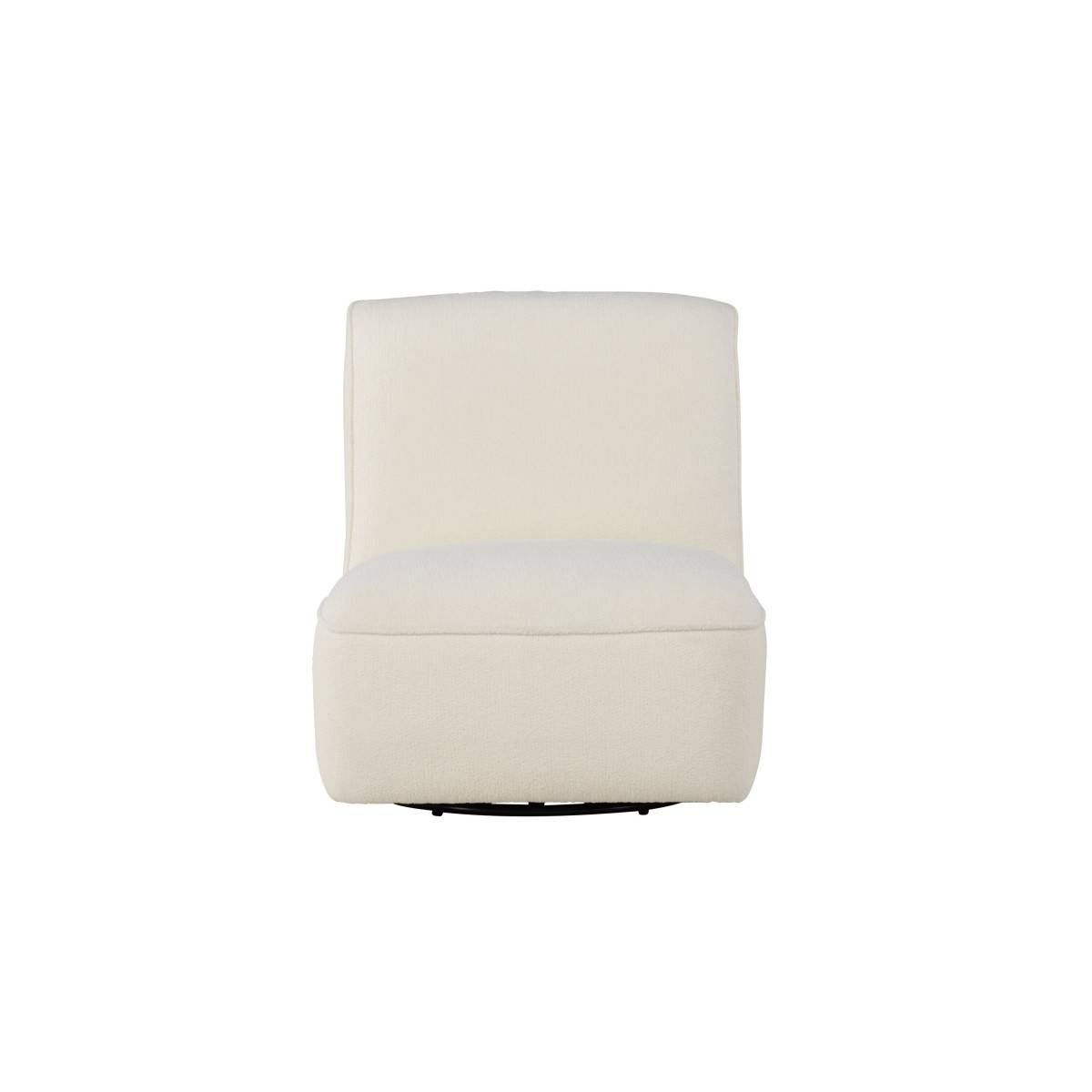 Paris Prix - Fauteuil Design en Tissu Bouclette "My" 88cm Blanc - Image 2