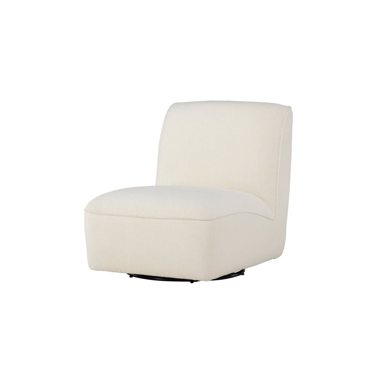 Paris Prix - Fauteuil Design en Tissu Bouclette "My" 88cm Blanc - Image 4