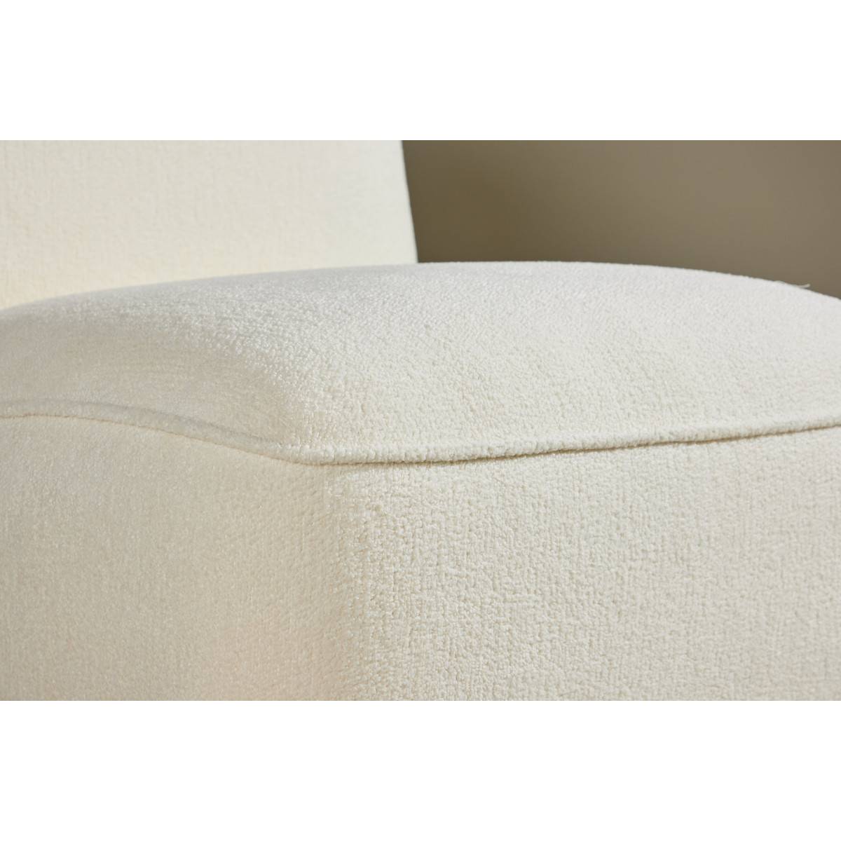 Paris Prix - Fauteuil Design en Tissu Bouclette "My" 88cm Blanc - Image 8