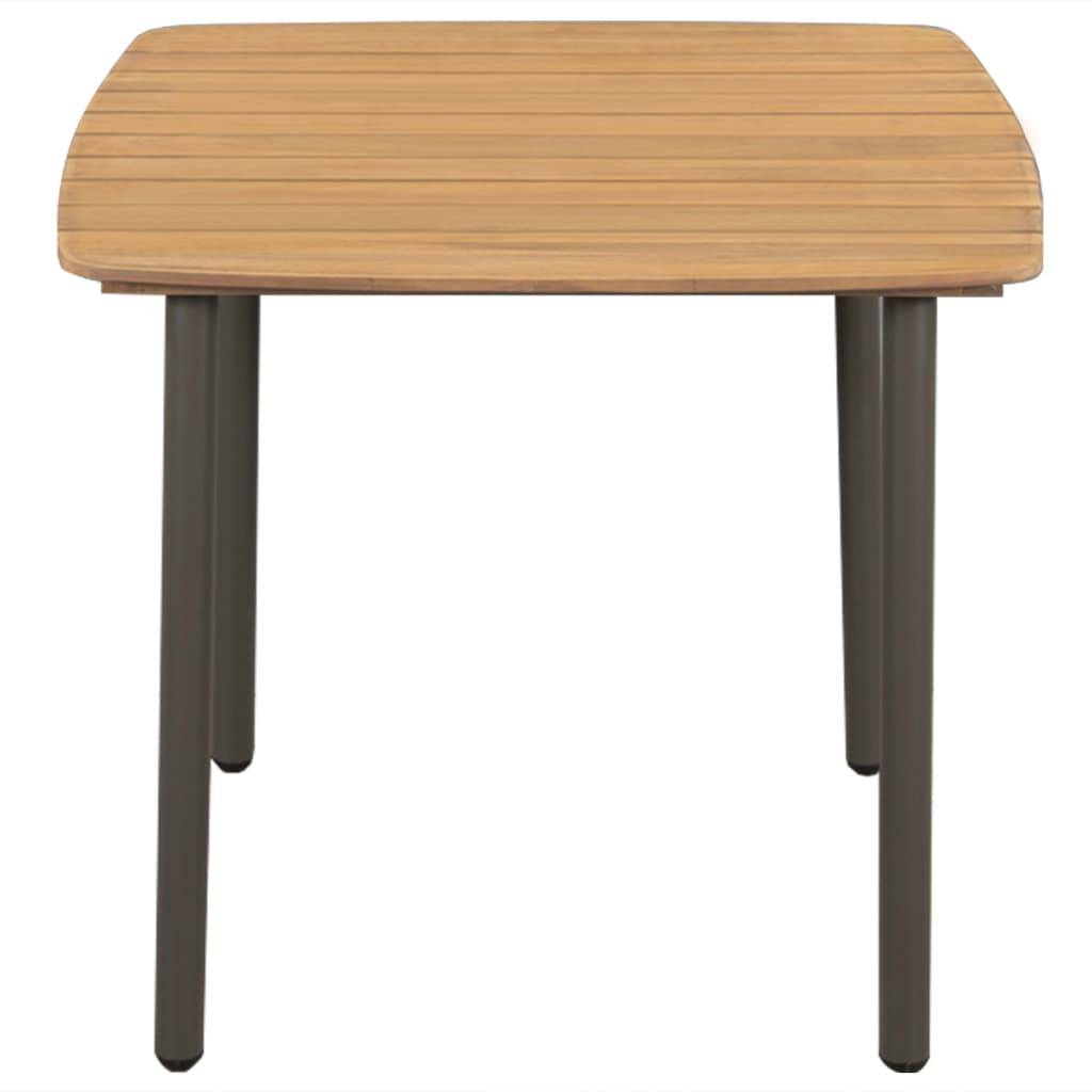 Table de jardin bois d'acacia et acier 80 x 80 x 72 cm - PANGIVO - Image 2