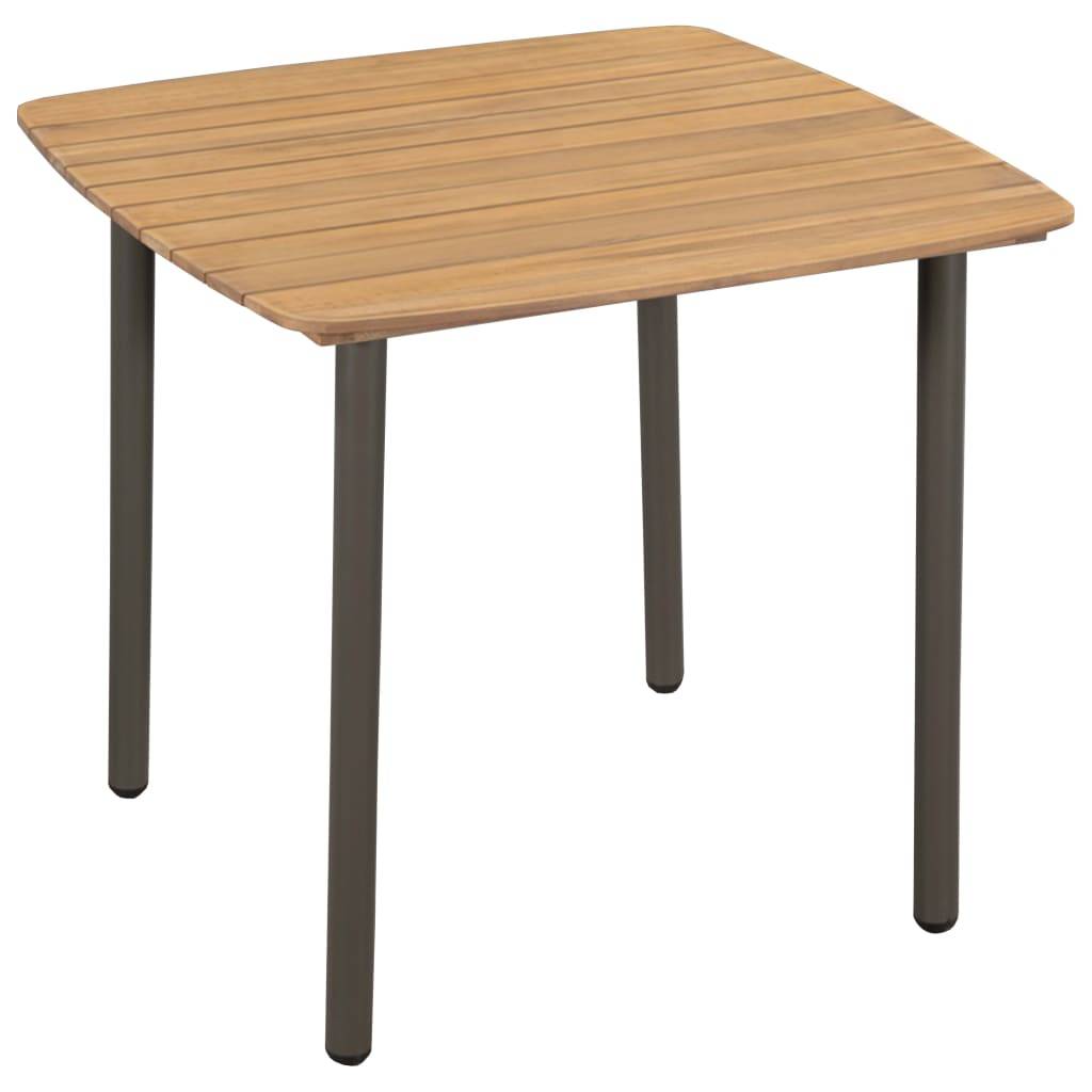 Table de jardin bois d'acacia et acier 80 x 80 x 72 cm - PANGIVO - Image 1