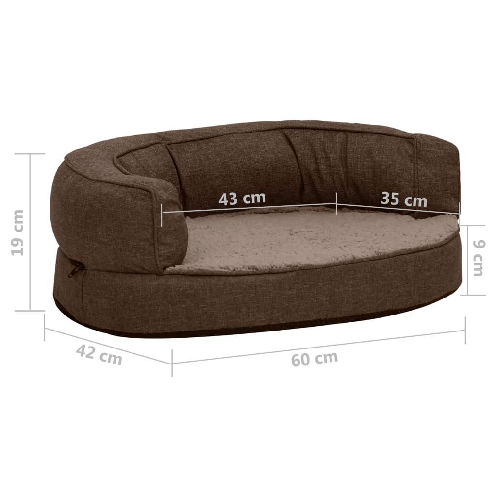 Vidaxl - Matelas de lit ergonomique de chien 60x42 cm Polaire aspect lin vidaXL 171304 - Imagen 3