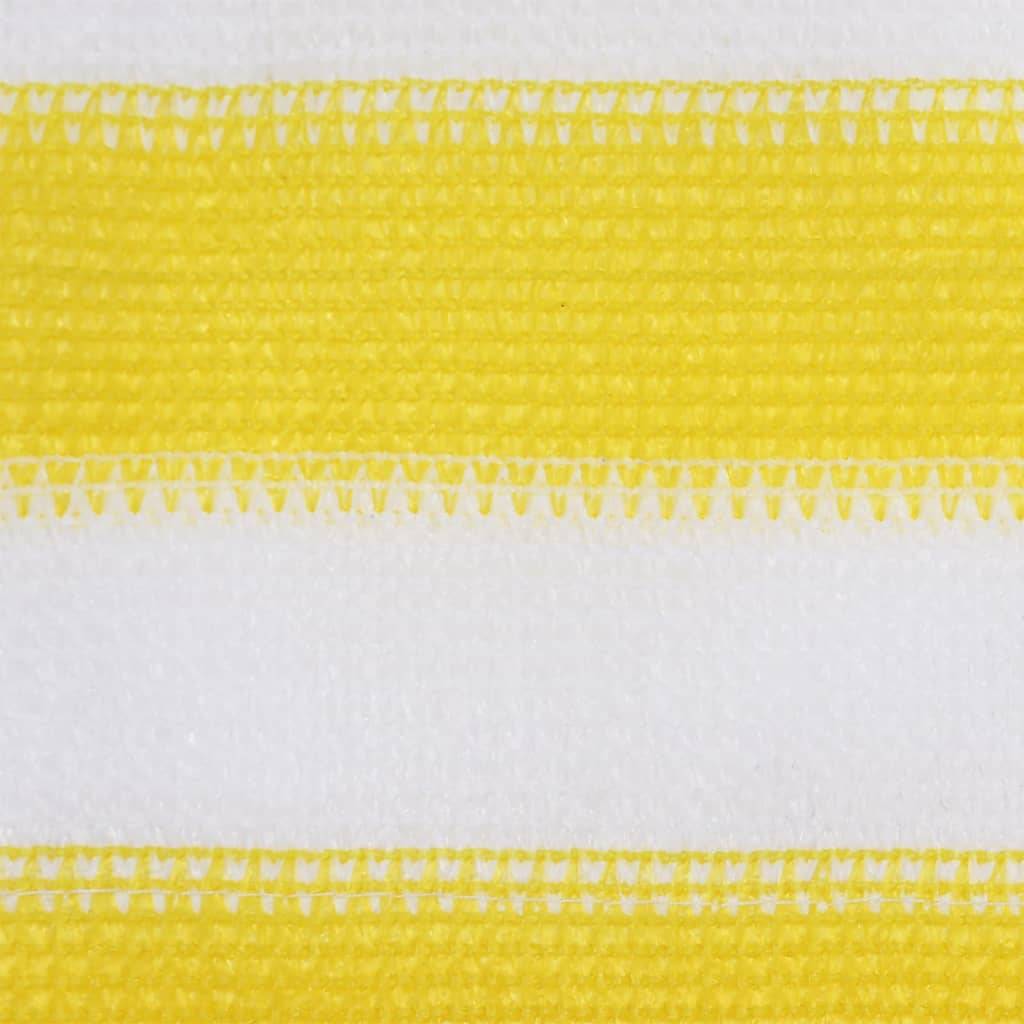 Helloshop26 - Écran de balcon brise pare vue protection confidentialité 90 x 500 cm PEHD jaune et blanc - Imagen 2
