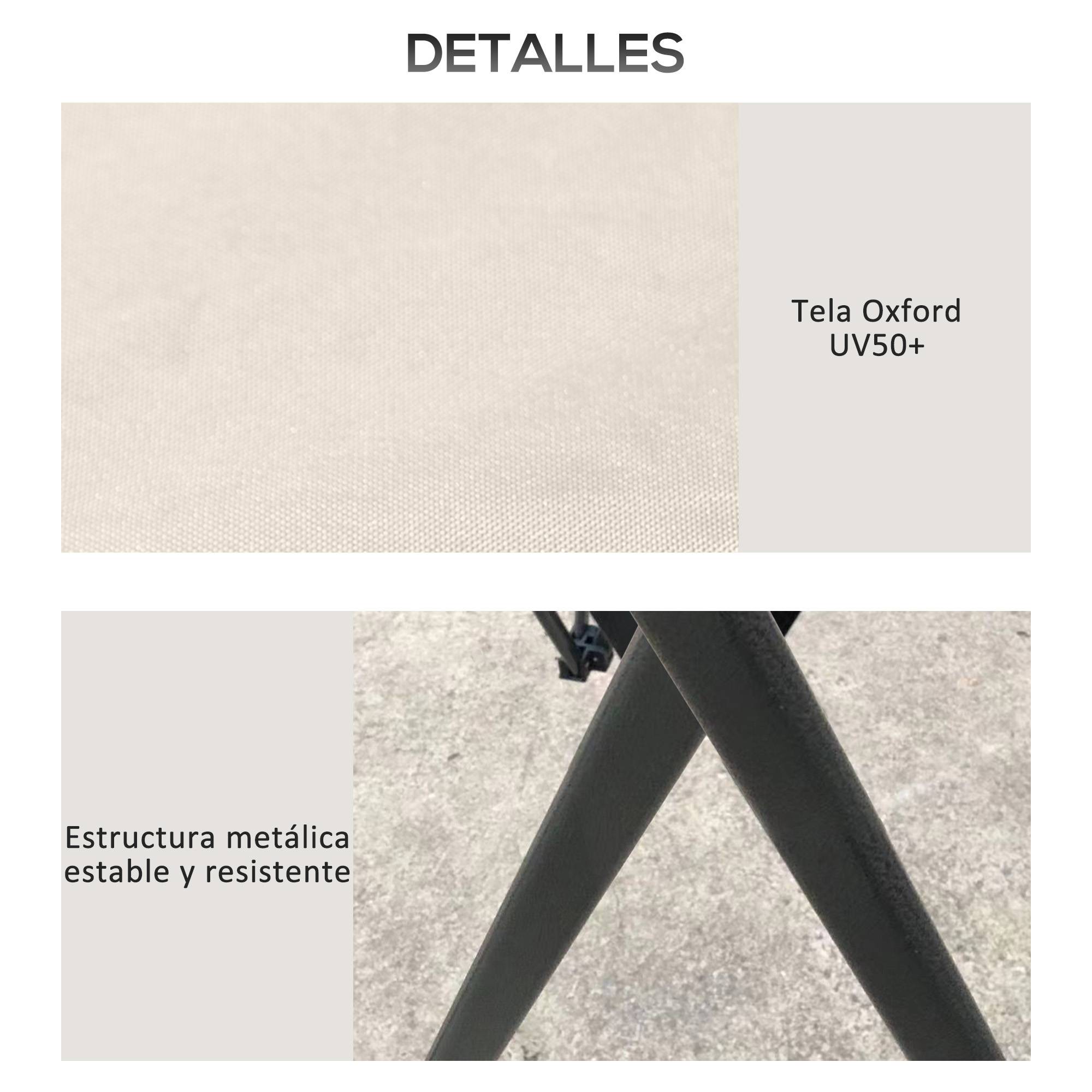 ComfortXL - Tonnelle pliante métal Oxford jardin moustiquaires toit double 4 x 4 m beige - ComfortXL Outdoor Living - Image 10