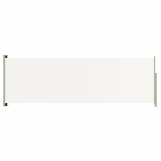 Helloshop26 - Auvent paravent store brise-vue latéral rétractable de patio jardin terrasse balcon protection visuelle écran 200 x 600 cm crème - Imagen 1