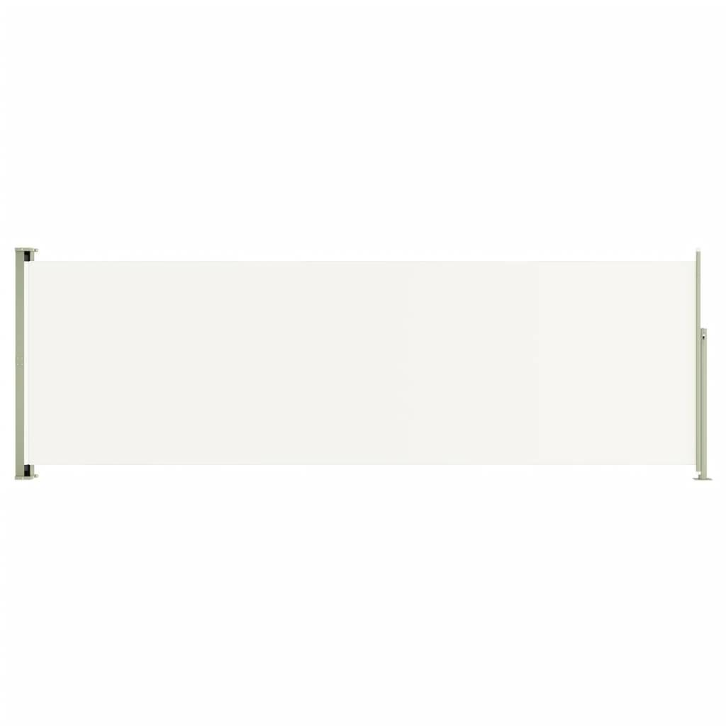 Helloshop26 - Auvent paravent store brise-vue latéral rétractable de patio jardin terrasse balcon protection visuelle écran 200 x 600 cm crème - Imagen 1