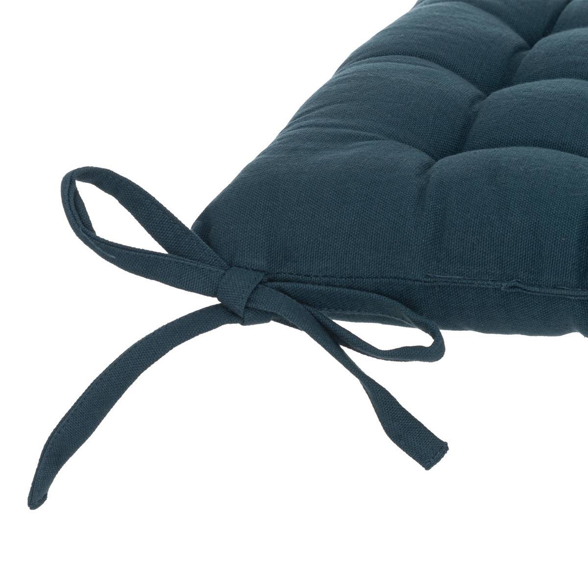 Lot de 2 Galettes de chaise en Coton Bleu egeen 38 x 38 cm - Imagen 2